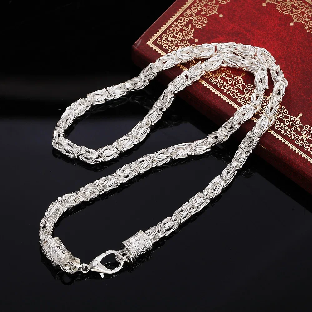 Fashion 925 Sterling Silver Necklaces Charm Jewelry 20 Inches Domineering Retro Faucet Men's Necklace Party Christmas Gifts
Fashion 925 Sterling Silver Necklaces Charm Jewelry 20 Inches Domineering Retro Faucet Men's Necklace Party Christmas Gifts
