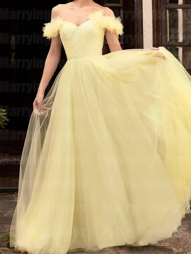 Off Shoulder Long Tulle Prom Dresses Sweetheart Short Sleeves Ruched Lace Up Back Formal Evening Party Ball Gown for Women
Off Shoulder Long Tulle Prom Dresses Sweetheart Short Sleeves Ruched Lace Up Back Formal Evening Party Ball Gown for Women