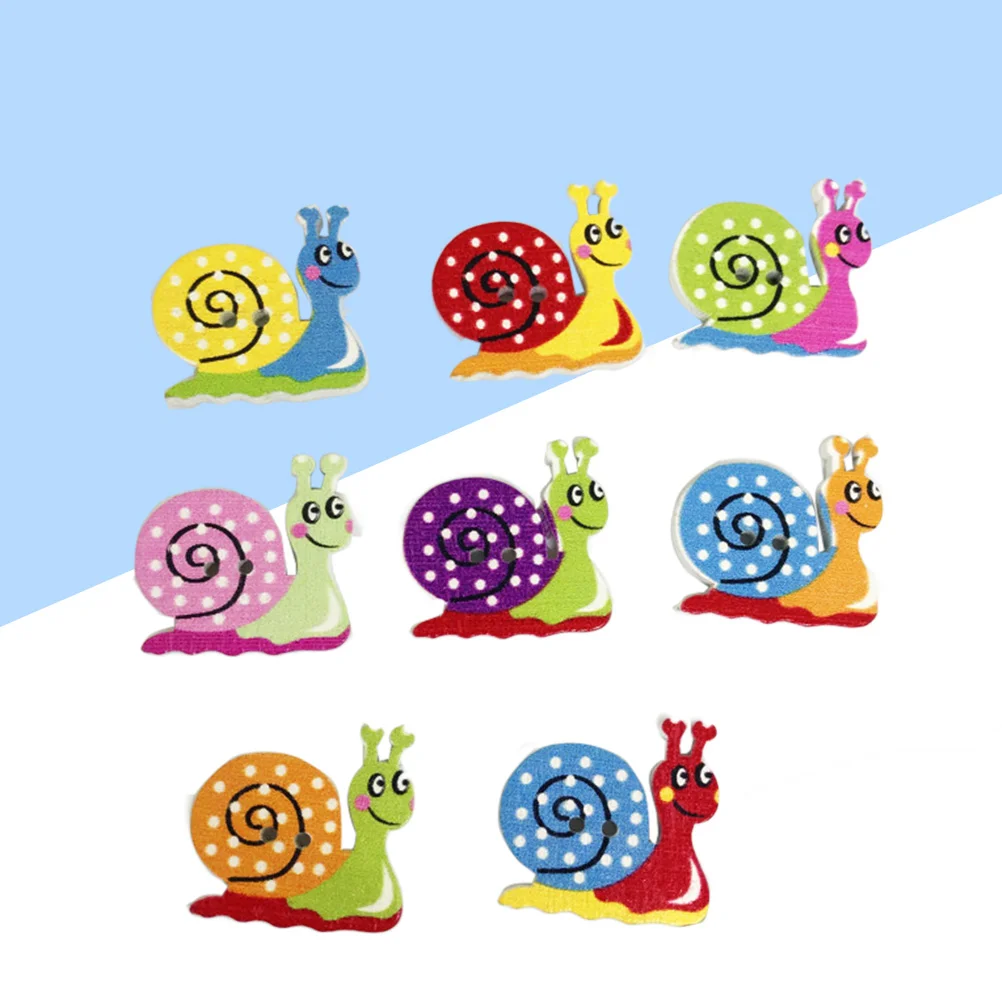 50 Pcs Wooden Buttons Colorful Environmental Cartoon Snail Pattern Printed DIY Snaps (Assorted Color)
50 Pcs Wooden Buttons Colorful Environmental Cartoon Snail Pattern Printed DIY Snaps (Assorted Color)