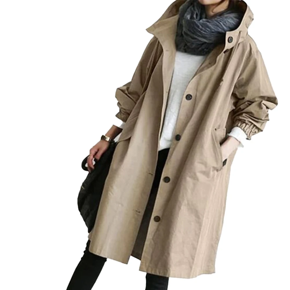Comfortable Daily Womens Jacket Loose Coat Windbreaker Trench Coat Autumn Fashion Long Non Strech Oversize Hooded
Comfortable Daily Womens Jacket Loose Coat Windbreaker Trench Coat Autumn Fashion Long Non Strech Oversize Hooded