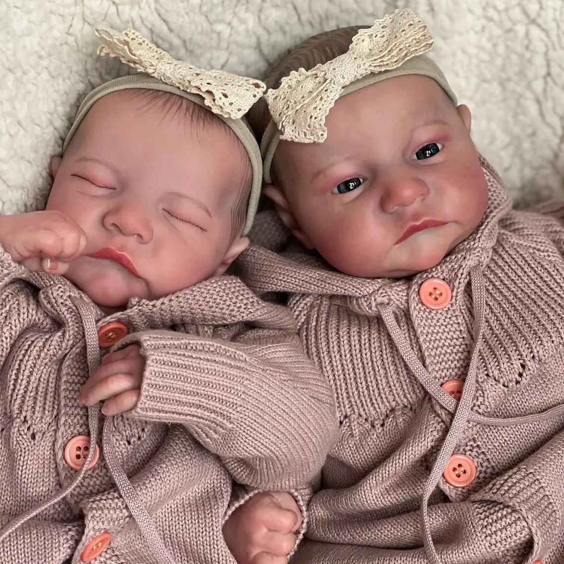 NPK 19inch Already Painted Finished Reborn Baby Doll Twins Levi Awake & Sleeping Newborn Baby Doll 3D Skin Visible Veins
NPK 19inch Already Painted Finished Reborn Baby Doll Twins Levi Awake & Sleeping Newborn Baby Doll 3D Skin Visible Veins