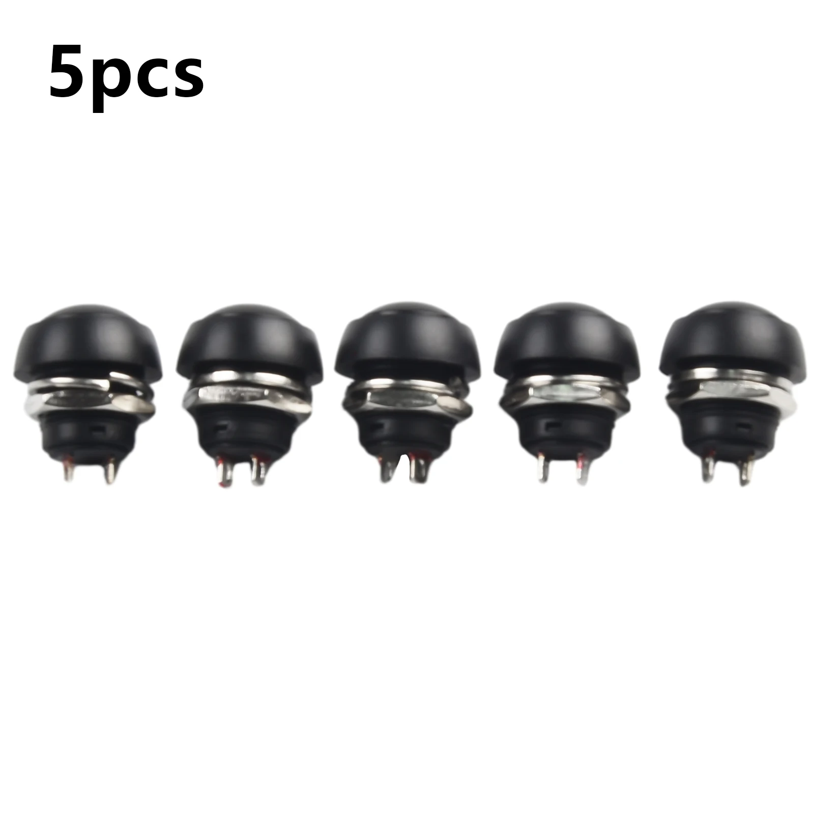

5Pcs 12mm Waterproof Momentary Switches ON/OFF Push Button Round SPST Switch 2 Pin 1NO Spherical Head Shape Push Switch