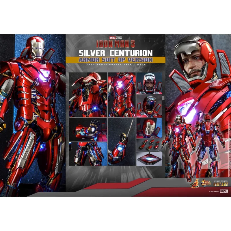 Hottoys HT 1/6 MMS618 Железный человек Серебряный Центурион MK33 сплав взрывающаяся Броня открытая Броня издание экшн-фигурки хобби
Hottoys HT 1/6 MMS618 Железный человек Серебряный Центурион MK33 сплав взрывающаяся Броня открытая Броня издание экшн-фигурки хобби