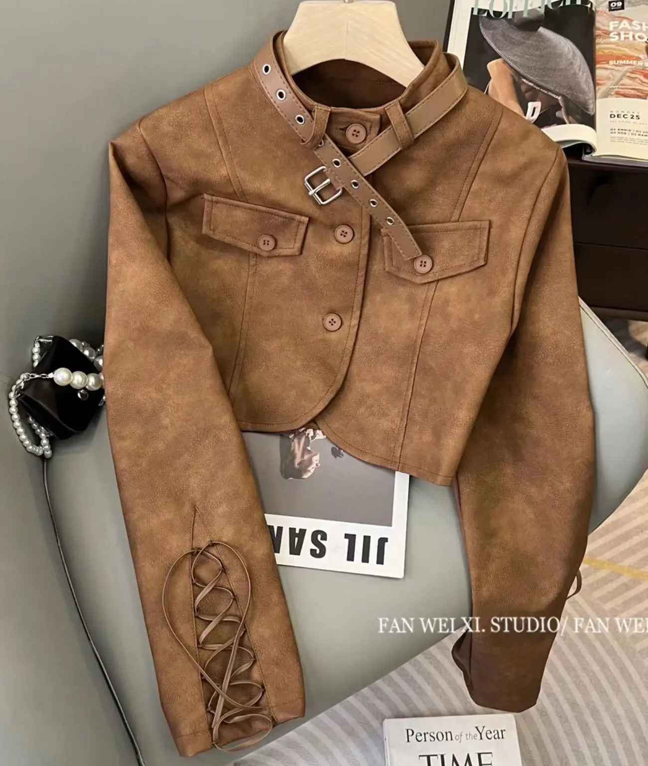 Motorcycle Leather Coat Women's Autumn New American Retro Spicy Girl Versatile Short PU Leather Jacket Top 2023
Motorcycle Leather Coat Women's Autumn New American Retro Spicy Girl Versatile Short PU Leather Jacket Top 2023