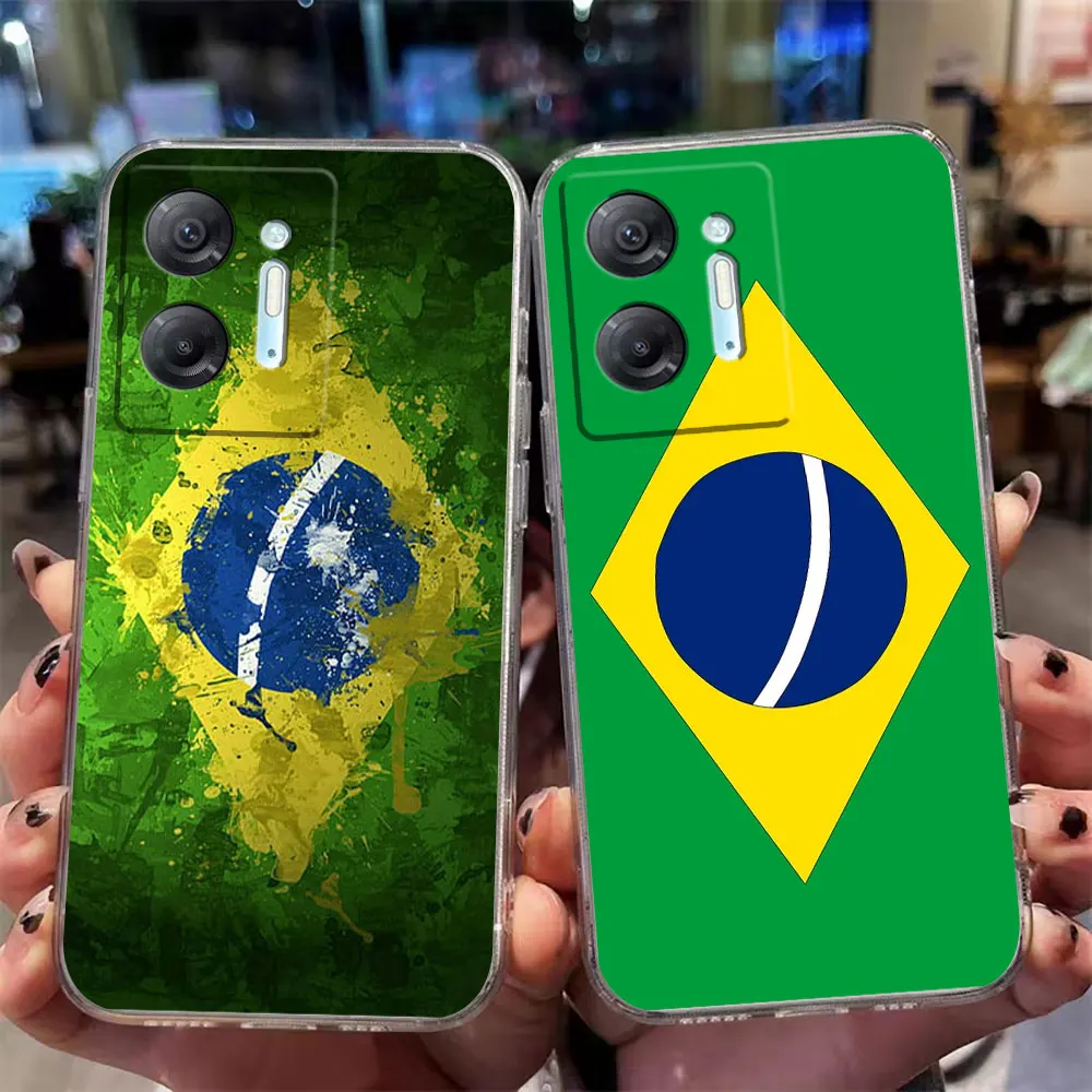 

Clear Phone Case For Infinix HOT 9 10 11 12 12i 20 20s 30 30i POVA 3 4 PRO PLAY Soft Case Funda Coque Shell Cover Flag Of Brazil