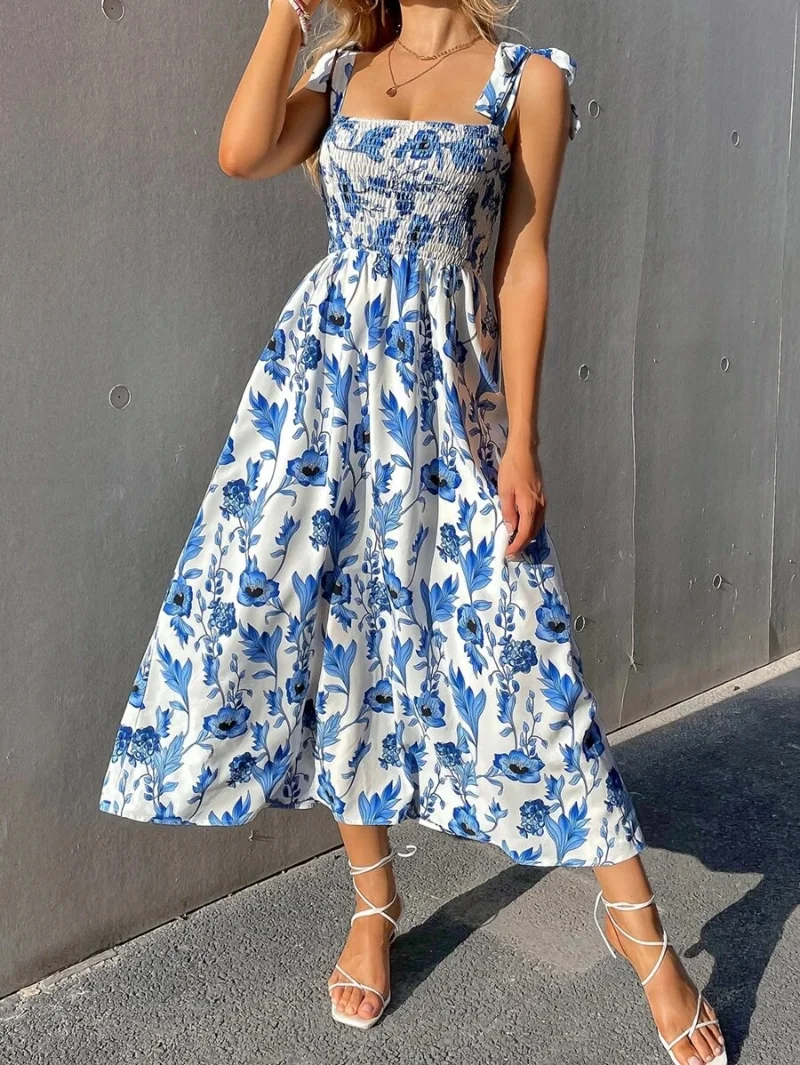 Sexy Floral Long Dress Women Fashion Backless Sleeveless Bandage Beach Sundress Casual Green Summer Ladies New In Dresses 2023
Sexy Floral Long Dress Women Fashion Backless Sleeveless Bandage Beach Sundress Casual Green Summer Ladies New In Dresses 2023