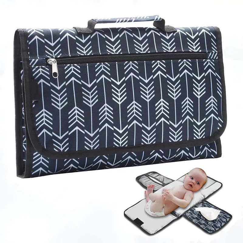 

Portable Diaper Changing Pad, Portable Changing pad for Newborn Girl & boy - Baby Changing Pad with Smart Wipes Pocket