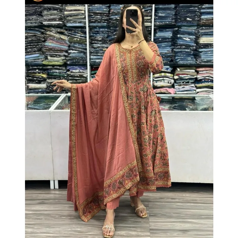 Cotton Fabric Printed Adda Work Salwar Suit Partywear Kurti Pant & Dupatta Dress
Cotton Fabric Printed Adda Work Salwar Suit Partywear Kurti Pant & Dupatta Dress
