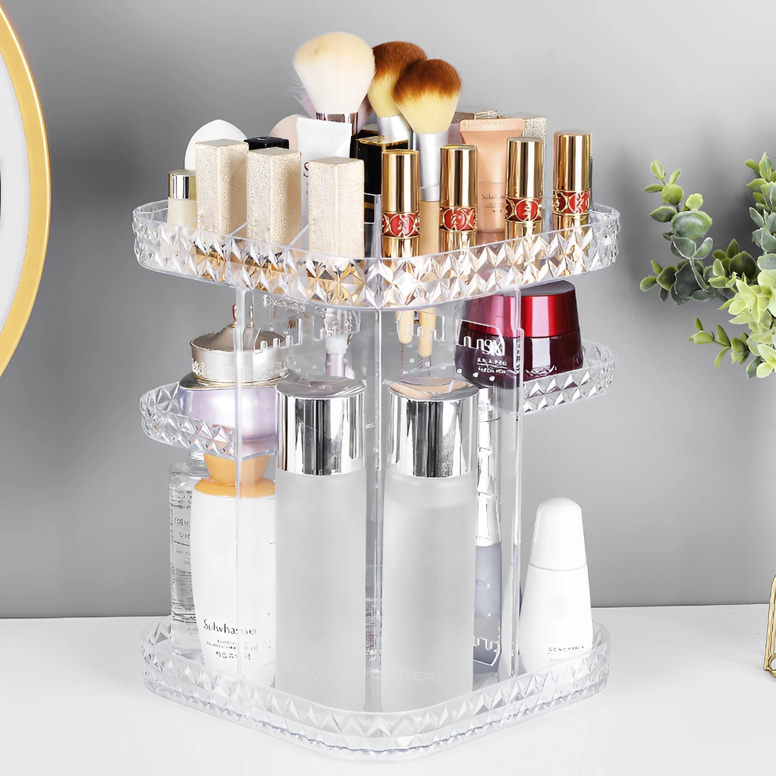 Rotating Makeup Organizer 360° Spinning Skincare Organizers Adjustable Layer Cosmetic Storage Box Large Capacity Cosmetics
Rotating Makeup Organizer 360° Spinning Skincare Organizers Adjustable Layer Cosmetic Storage Box Large Capacity Cosmetics