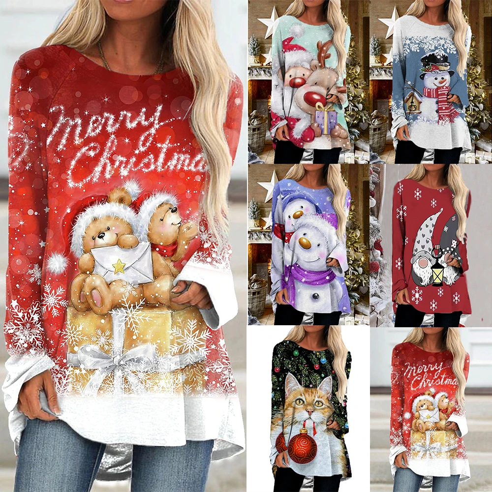 Casual Women Summer T-Shirt Fashion Christmas Printed Loose Shirt Women Clothes 2022 Summer New Tops Blouse
Casual Women Summer T-Shirt Fashion Christmas Printed Loose Shirt Women Clothes 2022 Summer New Tops Blouse