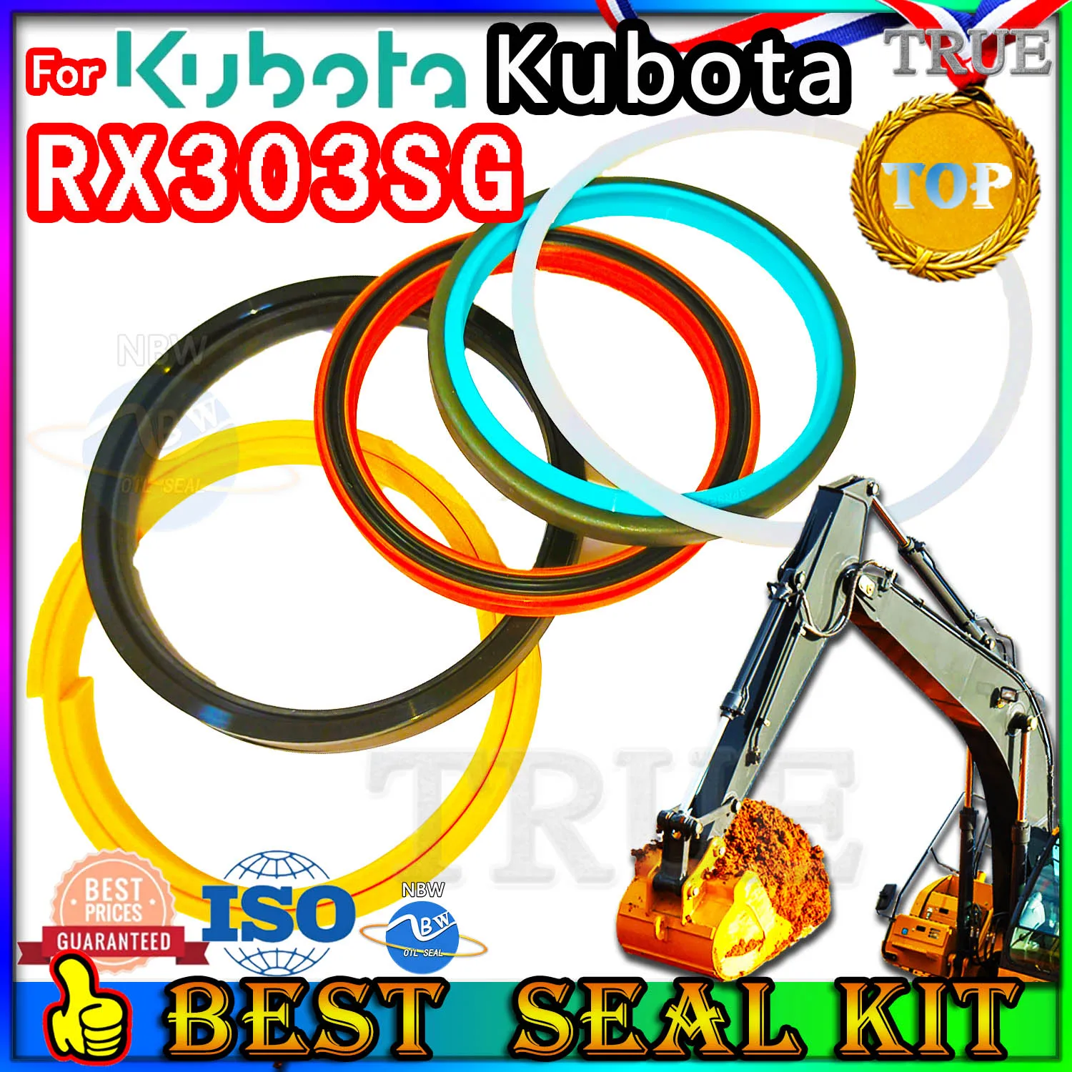 

For Kubota RX303SG Oil Seal Repair Kit Boom Arm Bucket Excavator Hydraulic Cylinder Nok Washer Skf Service Orginal Quality Track