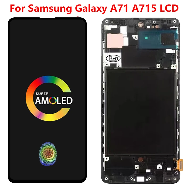 Original AMOLED A715FD LCD For Samsung Galaxy A71 2020 Display With Frame SM-A715F A715 LCD Touch Screen Display Panel Assembly
Original AMOLED A715FD LCD For Samsung Galaxy A71 2020 Display With Frame SM-A715F A715 LCD Touch Screen Display Panel Assembly