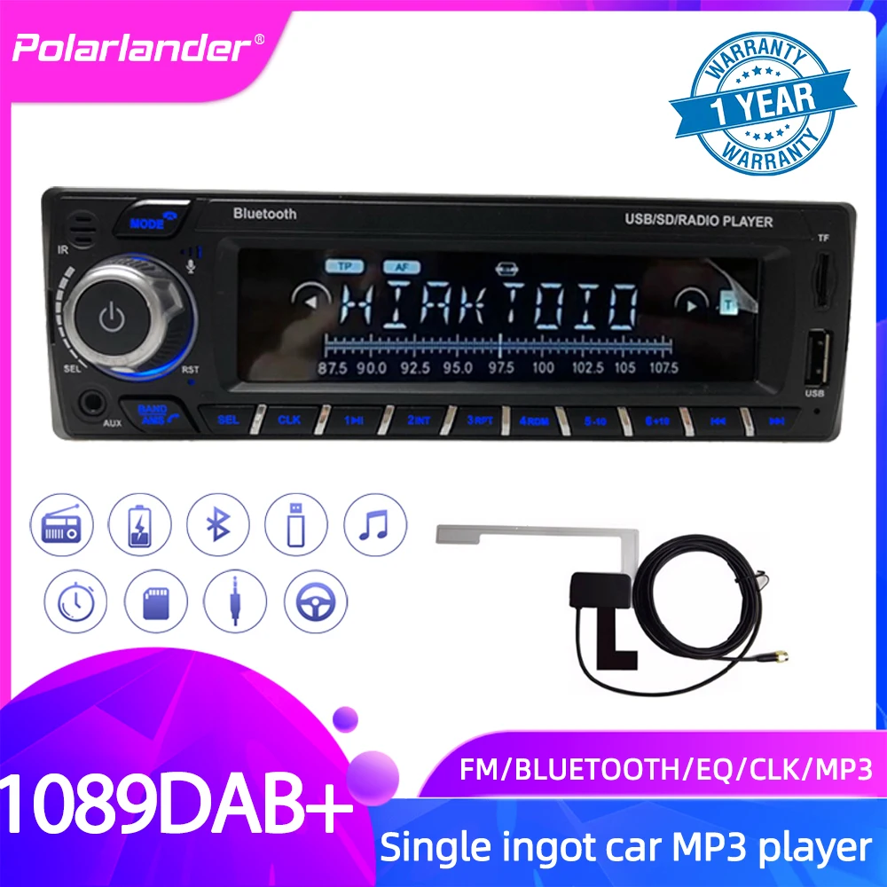 

Автомагнитола 1 Din DAB + цифровое аудио трансляция RDS MP3/WMA Автомобильная Bluetooth-карта с ЖК-экраном FM USB SD 2018 новая система громкой связи
