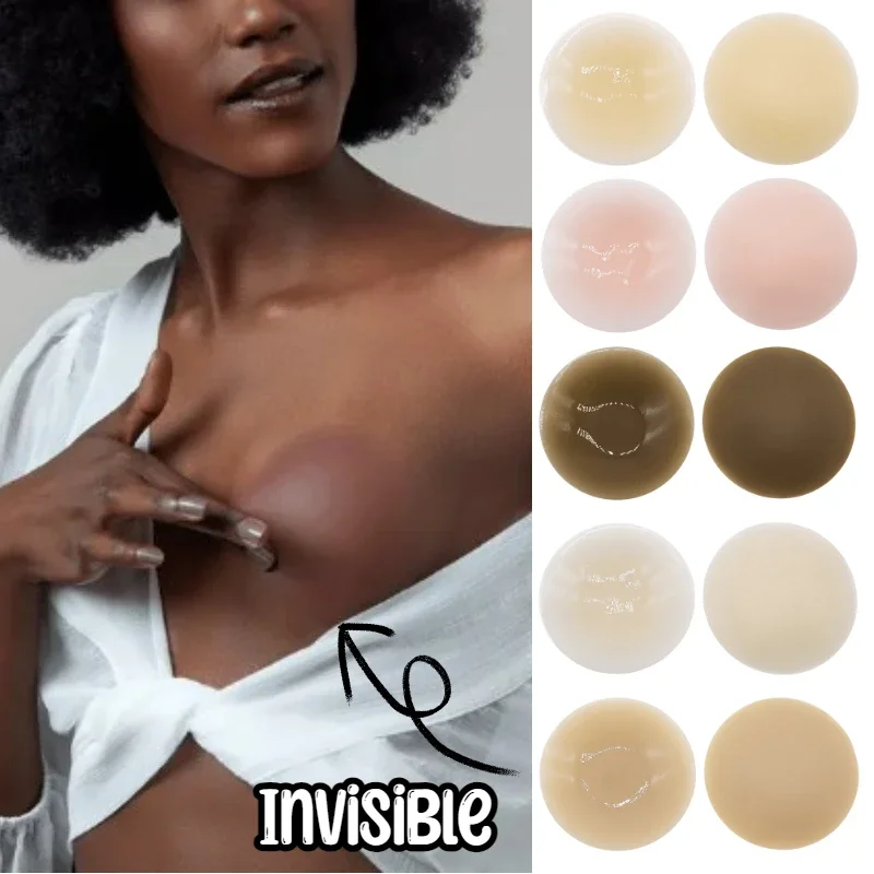 

Silicone Nipple Cover Liners Adhesive Breast Boob Tape Invisible Chest Stickers for Women Sticky Bra Pads Intimate Accessories