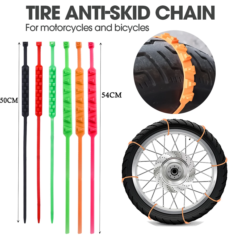 Tire Anti Slip Chains Belt With Snow Chains Winter Tyres And Reusable Ties For Motorcycle Bike Road Safety Accessories
Tire Anti Slip Chains Belt With Snow Chains Winter Tyres And Reusable Ties For Motorcycle Bike Road Safety Accessories