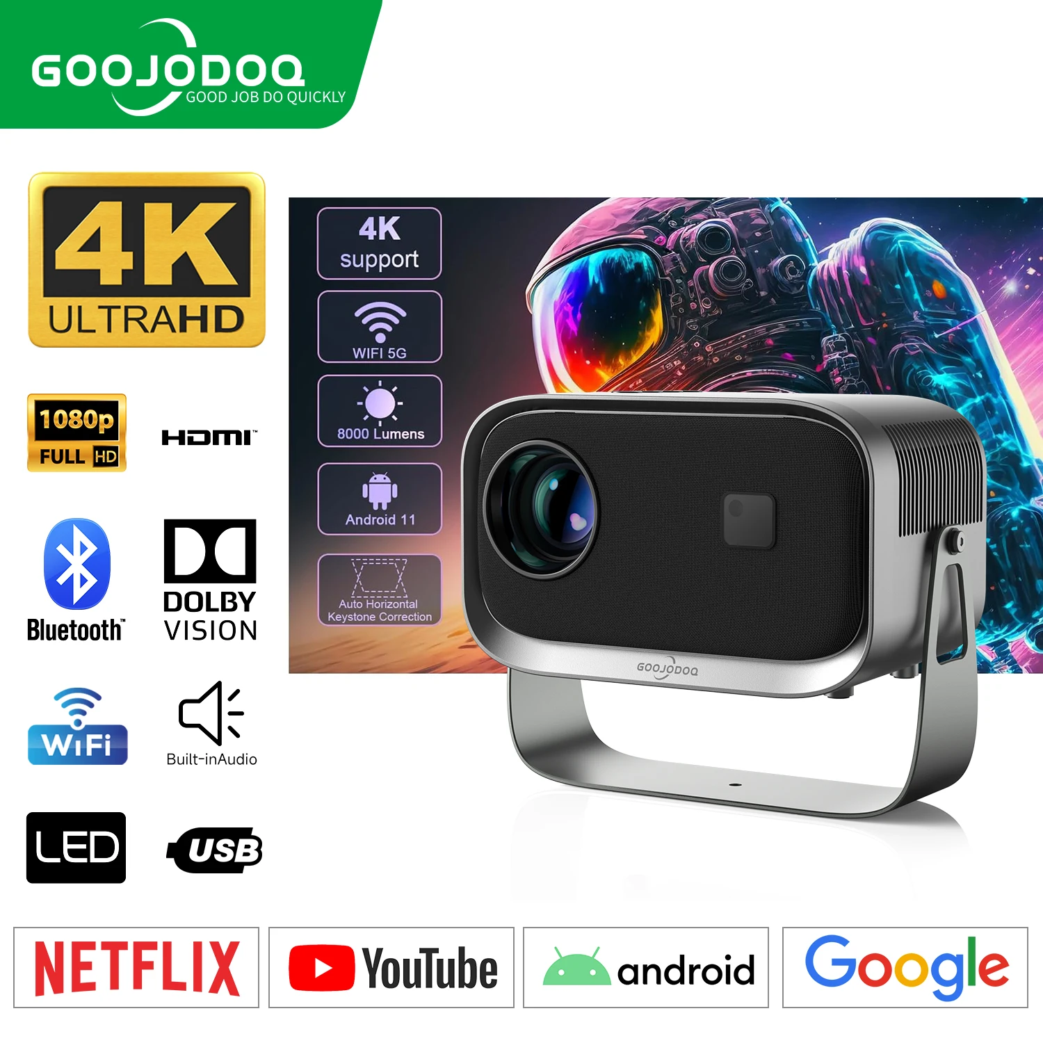 FHD Native 1080P Projector WiFi 6 Bluetooth 5.2 4K 150 ANSI Outdoor Movie Proyector Home Projector iOS Android HDMI TV Stick
FHD Native 1080P Projector WiFi 6 Bluetooth 5.2 4K 150 ANSI Outdoor Movie Proyector Home Projector iOS Android HDMI TV Stick