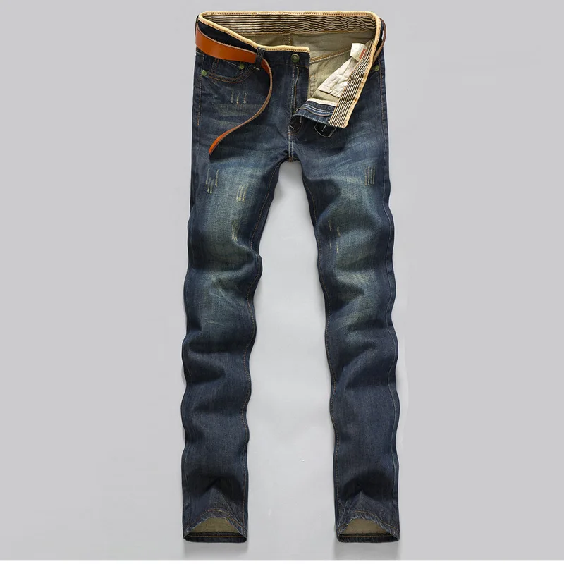 

2024 Casual Jeans Men Business Straight Jeans Stretch Denim Pants Trousers Slim Fit Classic Cowboys Young Man Jeans