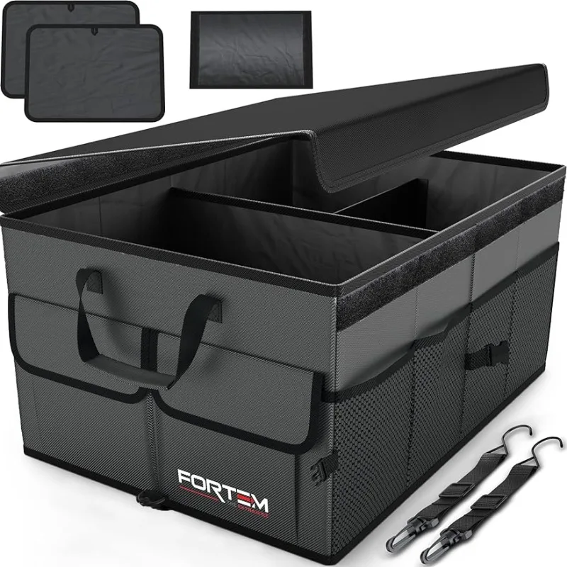 FORTEM Car Trunk Organizer, Collapsible Multi Compartment Car Organizer, Foldable SUV Storage for Car Accessories
FORTEM Car Trunk Organizer, Collapsible Multi Compartment Car Organizer, Foldable SUV Storage for Car Accessories