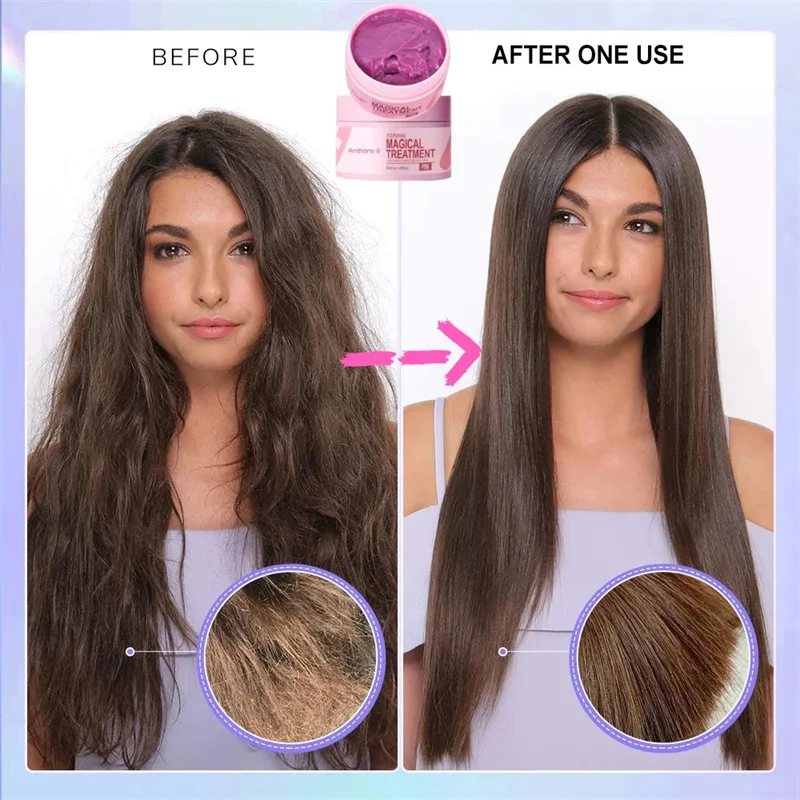 

Nourishing Moisturizing Hair Mask Anti Hair Loss Keratin Damaged Dry Repair Split End Treatment Scalp Smoothing Frizzy Hair Care