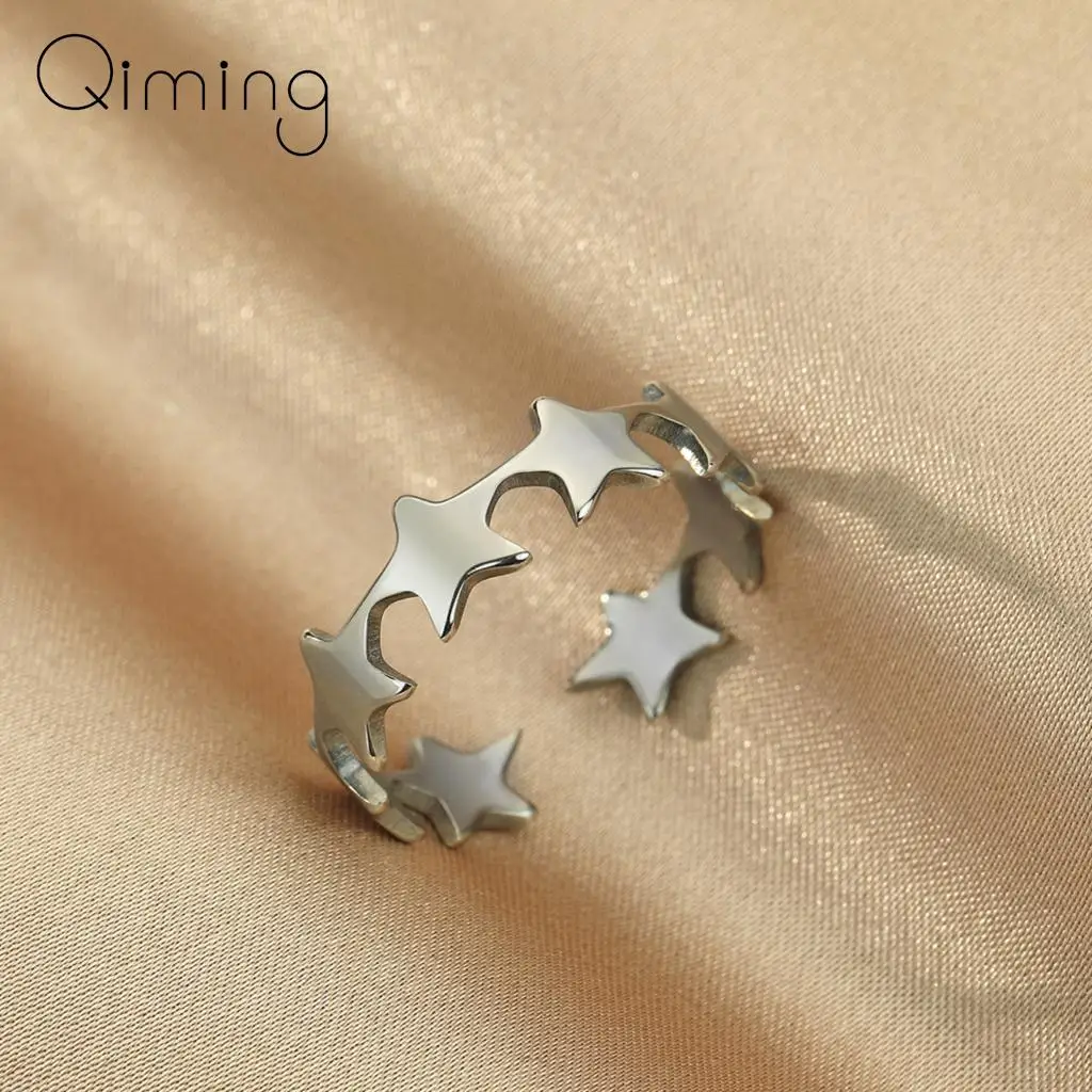 Stainless Steel Open Adjustable Star Rings Women Bohemia Jewelry Stackable Ring Bague
Stainless Steel Open Adjustable Star Rings Women Bohemia Jewelry Stackable Ring Bague