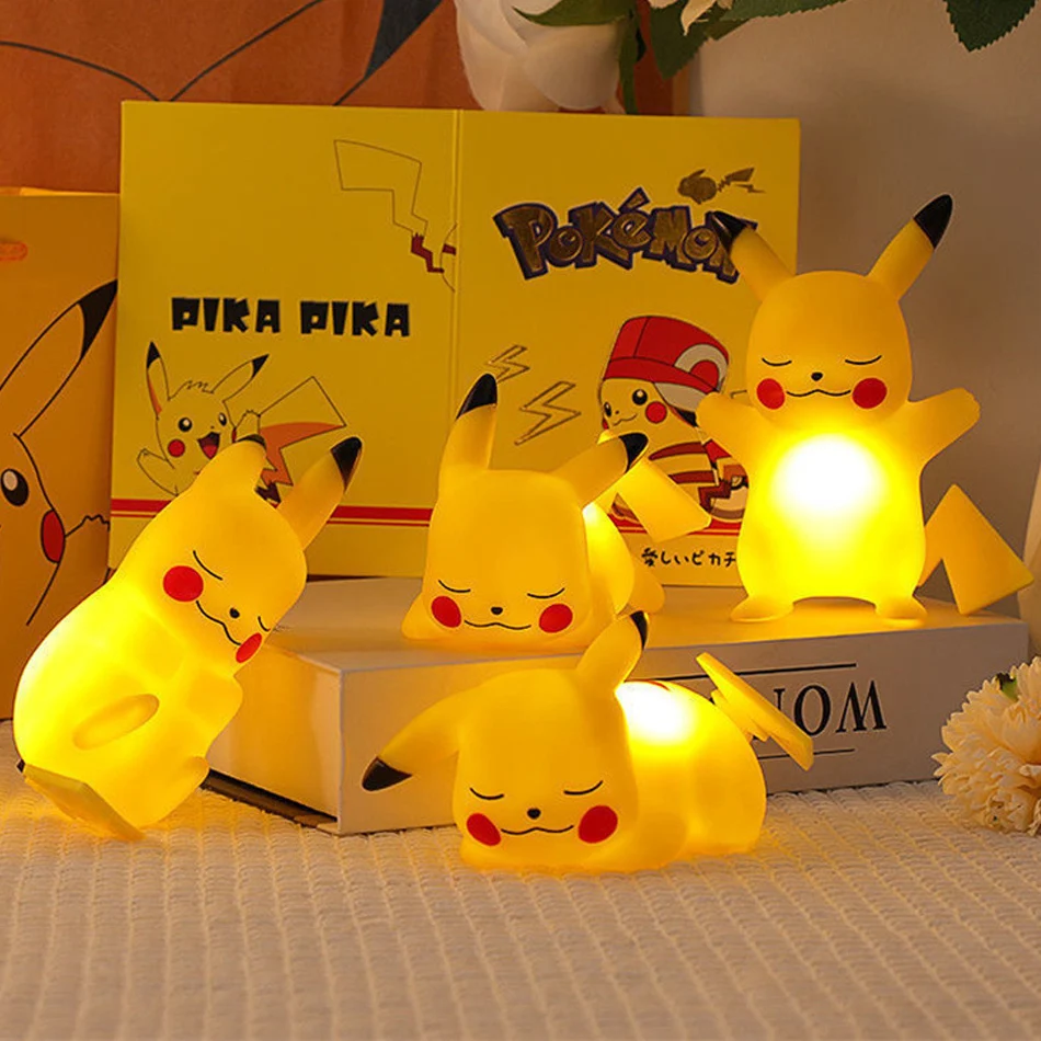 

Pokemon Pikachu Night Light Glowing Children Toy Pokemon Pikachu Cute Bedside Lamp Children's Christmas Birthday Present