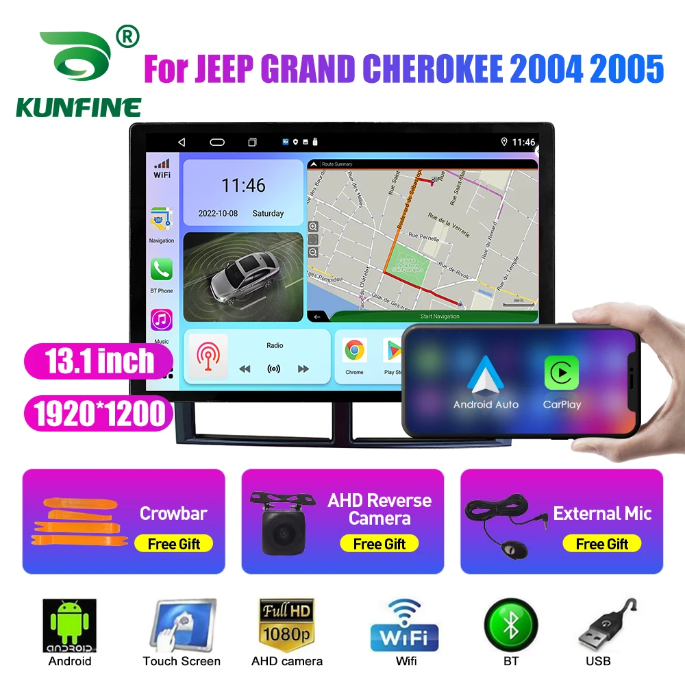 Автомобильный радиоприемник 13,1 дюйма для JEEP GRAND CHEROKEE 2004 05, автомобильный DVD GPS-навигатор, стерео Carplay, 2 Din, Центральный Мультимедиа, Android авто
Автомобильный радиоприемник 13,1 дюйма для JEEP GRAND CHEROKEE 2004 05, автомобильный DVD GPS-навигатор, стерео Carplay, 2 Din, Центральный Мультимедиа, Android авто