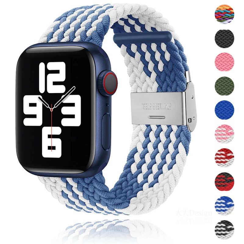 Плетеный ремешок для Соло для Apple Watch Ultra band 49 мм 44 мм 40 мм 42 41 мм 45 мм, нейлоновый эластичный браслет для iWatch Series 9 8 7 6 SE 5
Плетеный ремешок для Соло для Apple Watch Ultra band 49 мм 44 мм 40 мм 42 41 мм 45 мм, нейлоновый эластичный браслет для iWatch Series 9 8 7 6 SE 5