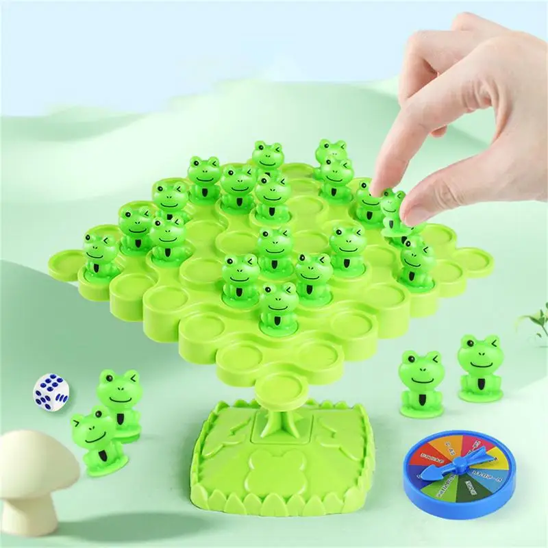 

Montessori Math Toy Balancing Board Puzzle For Kids Frog Balance Tree Educational Parent-child Interaction Tabletop Game Toys