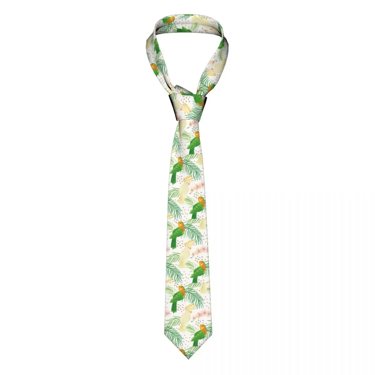 

Casual Arrowhead Skinny Watercolor Tropical Birds Necktie Slim Tie For Men Man Accessories Simplicity For Party Formal Tie