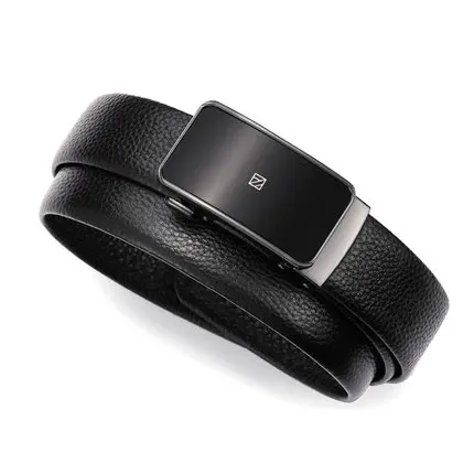 

youpin qimian men's belt Nappa first layer leather casual business fashion automatic buckle belt mirror