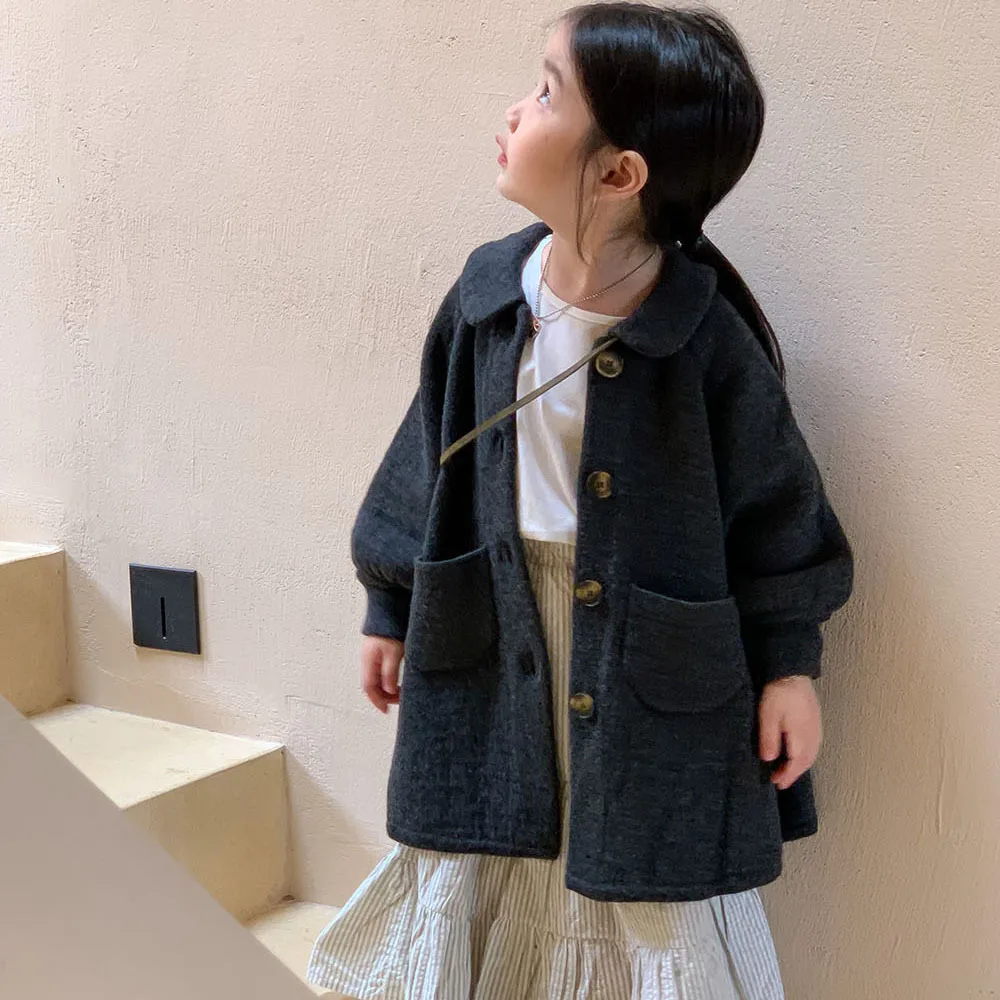 Girls Coat Fashion Long Sleeve Warm 2023 Autumn Winter New Korean Version Turn-down Collar All-match Lovely Solid Sweet
Girls Coat Fashion Long Sleeve Warm 2023 Autumn Winter New Korean Version Turn-down Collar All-match Lovely Solid Sweet