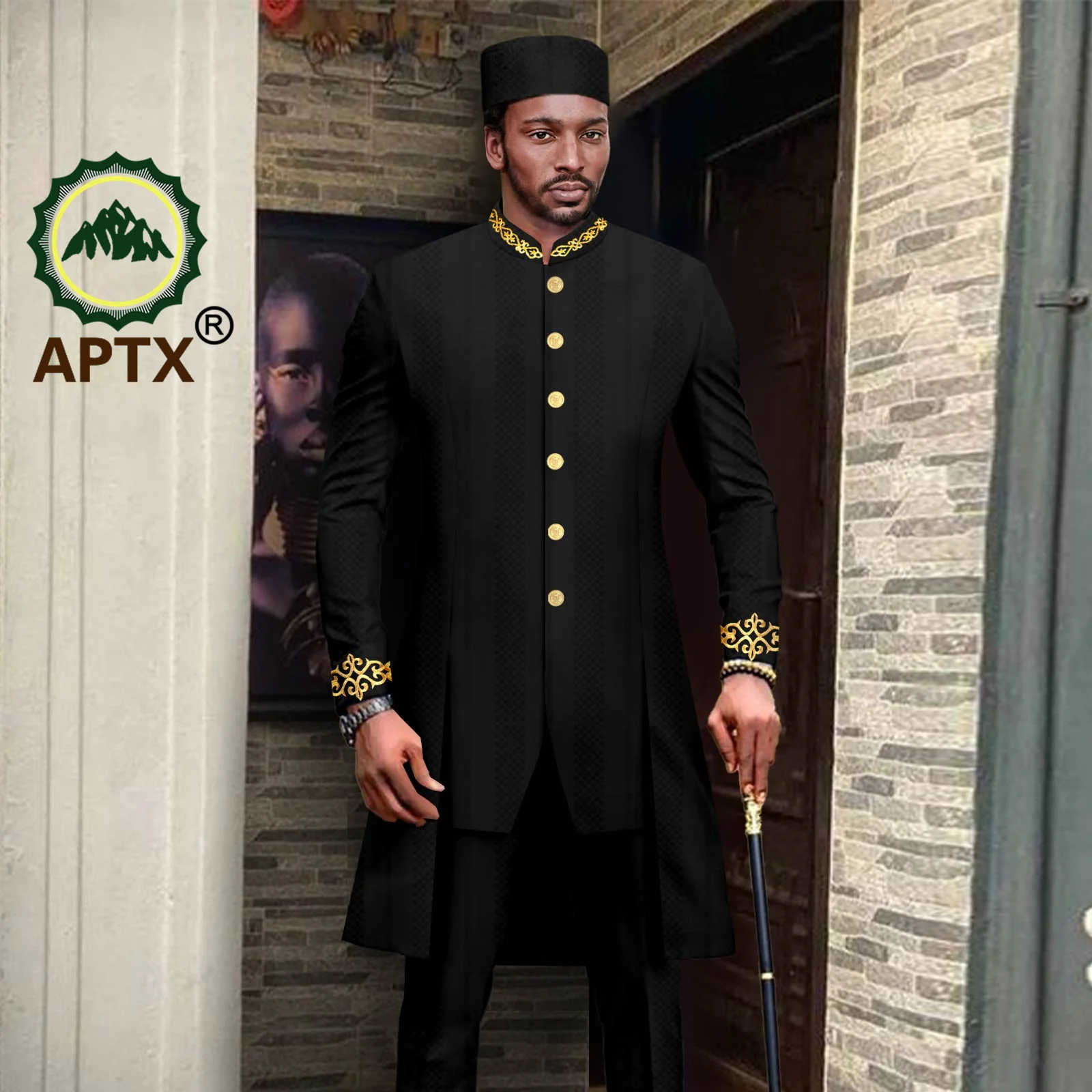 African Men's Suits Traditional Wedding Wear Bazin Riche Jacket Trousers and Hat 3 PCS Business Formal Outfits Attire A2316053
African Men's Suits Traditional Wedding Wear Bazin Riche Jacket Trousers and Hat 3 PCS Business Formal Outfits Attire A2316053