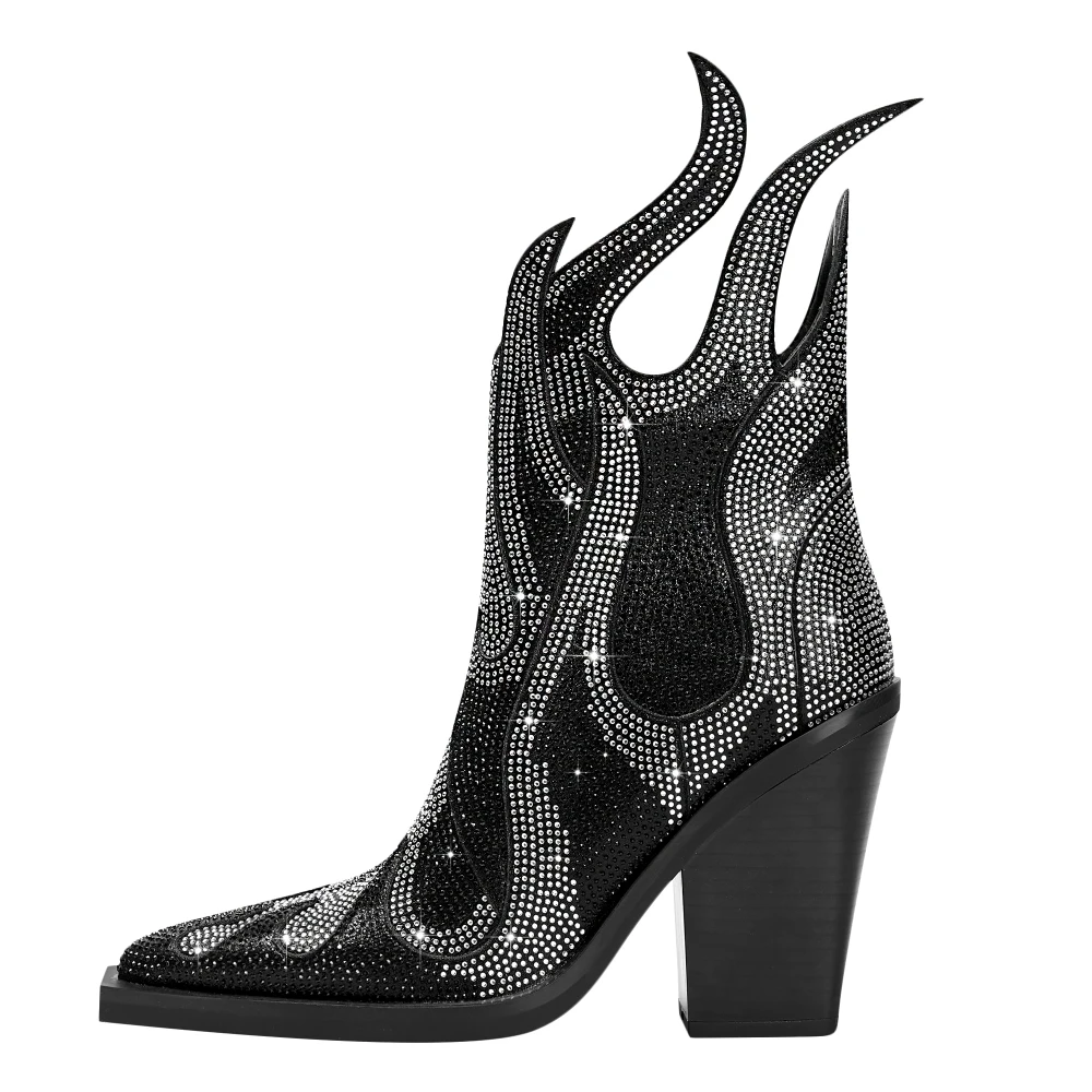 Black Cowgirls Boots For Women Ankle Western Shoes Pointed Toe Plus Big Yard 40 -43 Causal Water Diamond Puzzle Flame Shoes
Black Cowgirls Boots For Women Ankle Western Shoes Pointed Toe Plus Big Yard 40 -43 Causal Water Diamond Puzzle Flame Shoes