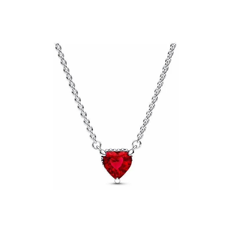 Pan S925 Sterling Silver New Year's New Product Shining Halo Red Heart Necklace Full Diamond Ring Set Earring Necklace
Pan S925 Sterling Silver New Year's New Product Shining Halo Red Heart Necklace Full Diamond Ring Set Earring Necklace