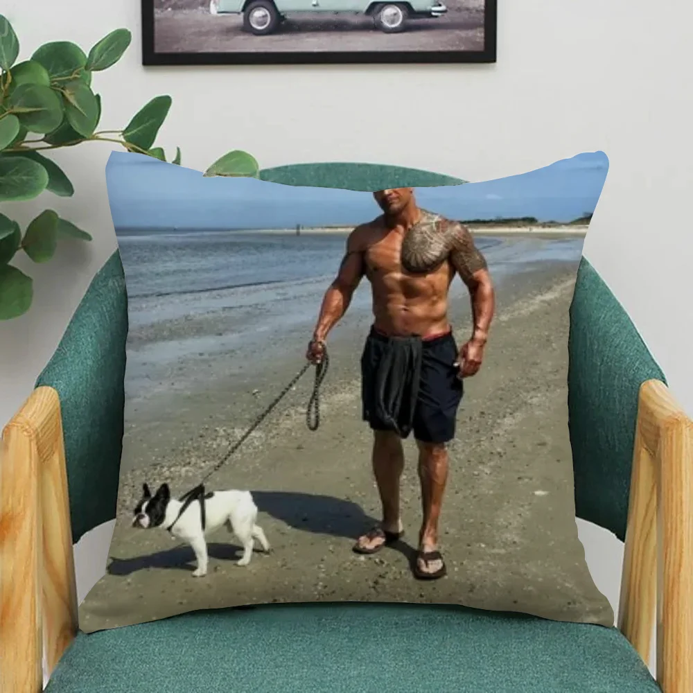 

D-Dwayne Johnson Cushion Cover 40*40 Pillowcase 45*45 Covers for Bed Pillows Decorative Pillowcases 40x40 Cushions Pillow Hugs