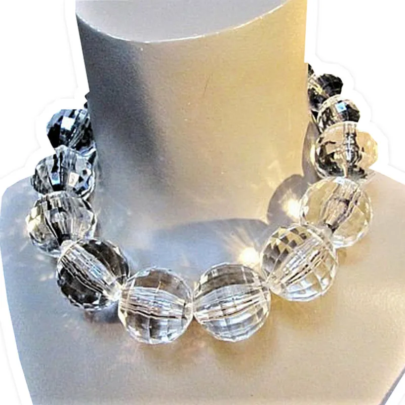 FishSheep Statement Clear Big Acrylic Ball Choker Necklace Crystal Beaded Long Pendant Necklace Collar For Women Fashion Jewelry
FishSheep Statement Clear Big Acrylic Ball Choker Necklace Crystal Beaded Long Pendant Necklace Collar For Women Fashion Jewelry