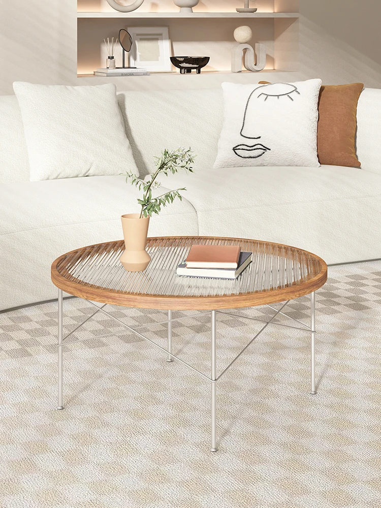 Japanese-style light luxury Changhong glass coffee table, simple antique style small apartment living room, solid wood creative
Japanese-style light luxury Changhong glass coffee table, simple antique style small apartment living room, solid wood creative