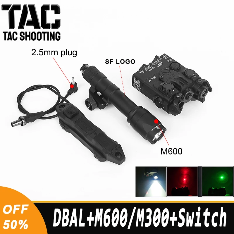 Tactical DBAL-A2 Red Green Laser Sight Surefir M600 M300 Flashlight Airsoft Gun Weapon Light With Dual Control Pressure Switch
Tactical DBAL-A2 Red Green Laser Sight Surefir M600 M300 Flashlight Airsoft Gun Weapon Light With Dual Control Pressure Switch