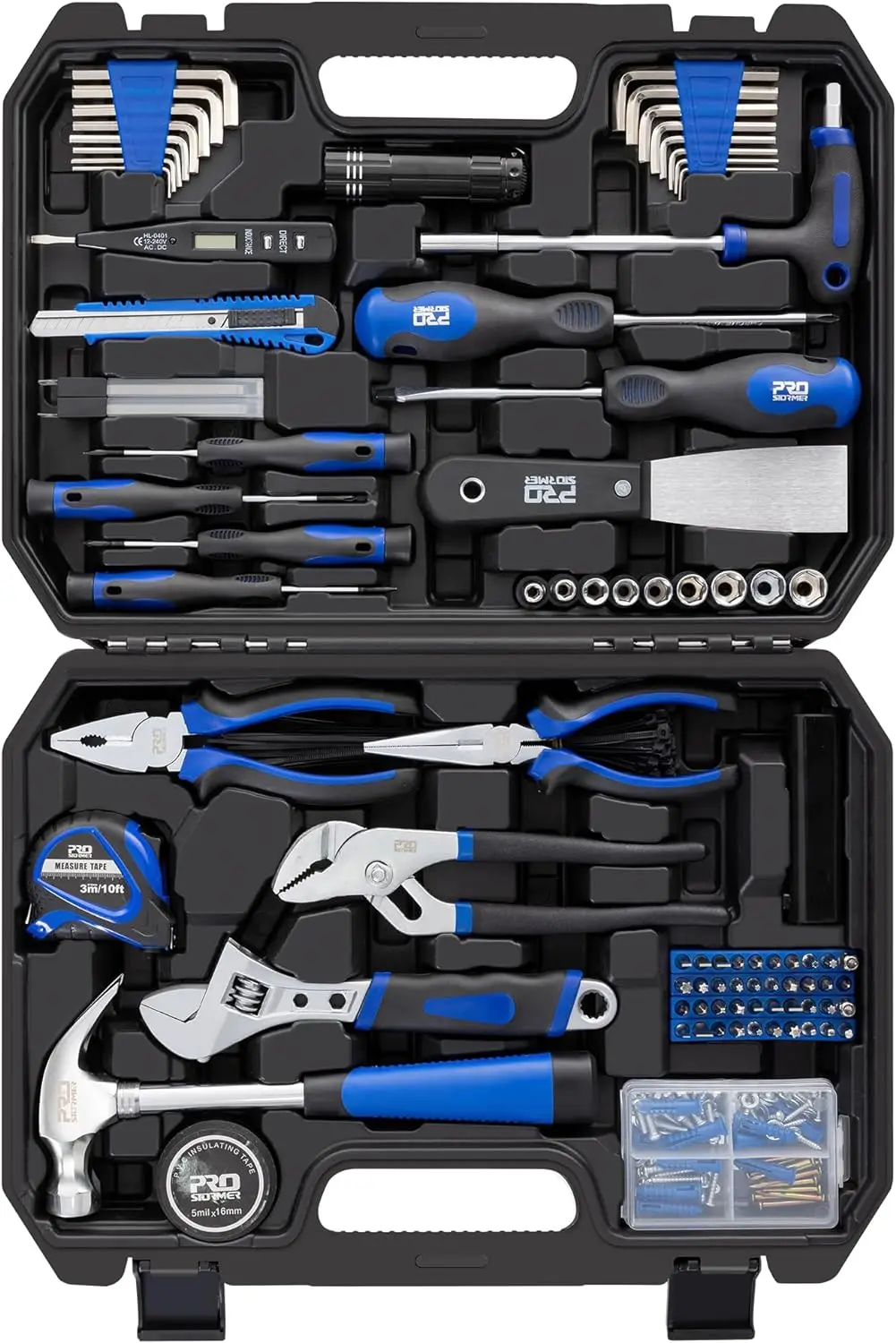 Prostormer 229-Piece Home Tool Set, General Household Hand Toolkit with Portable Tool Box, Home Tool Kit for All Purpose, Basic 
Prostormer 229-Piece Home Tool Set, General Household Hand Toolkit with Portable Tool Box, Home Tool Kit for All Purpose, Basic