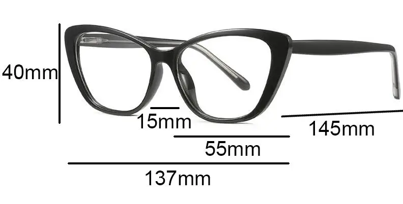 Kobiece optyczne okulary kocie oczy Okulary korekcyjne do dali i bliży 14 Sa3024dff612147f9b5922668b7ef6433g