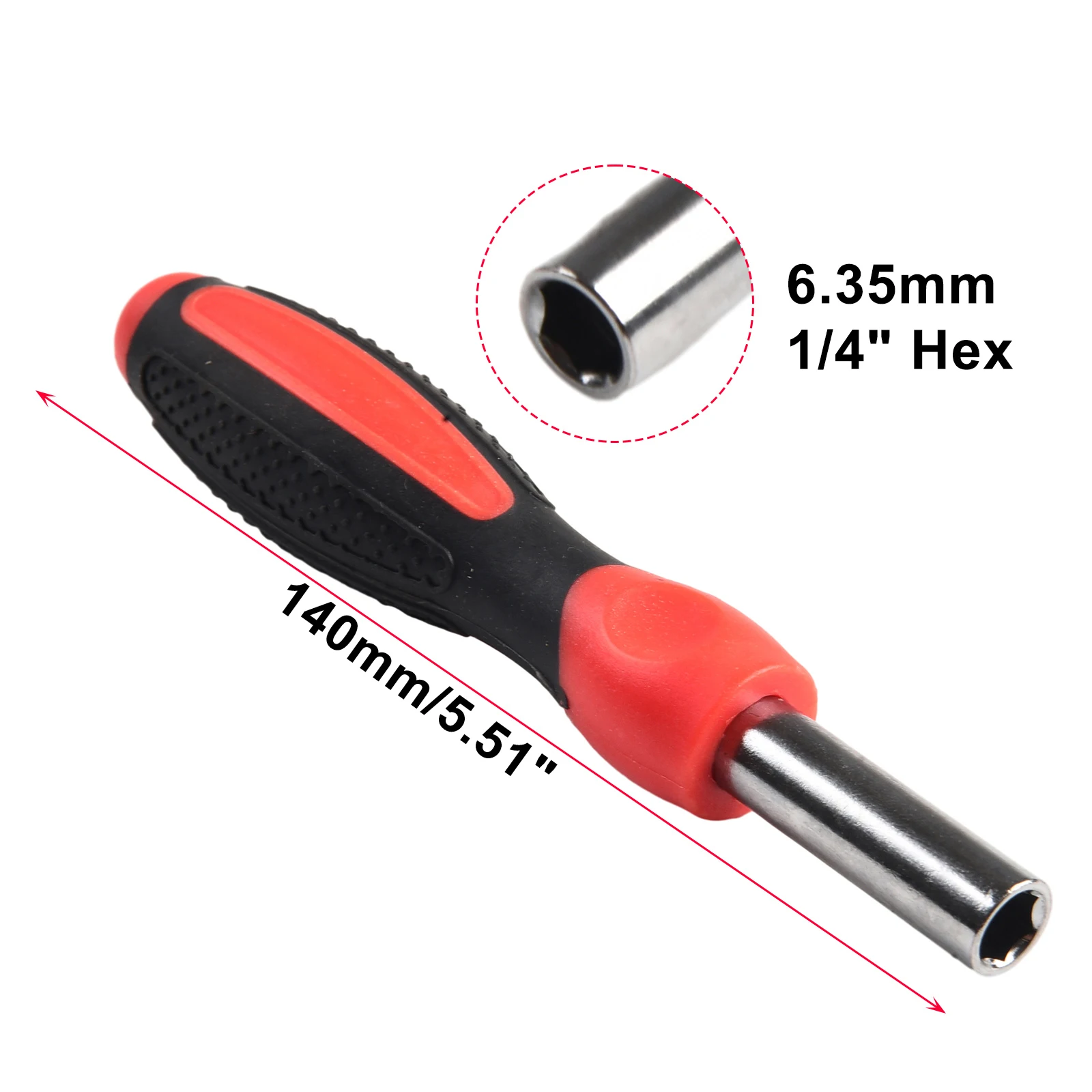 

6.35mm Hex Adapter Screwdriver Handle Magnetic Head Screwdriver Bit Holder For Socket Wrench 1/4 " Adapter Connection