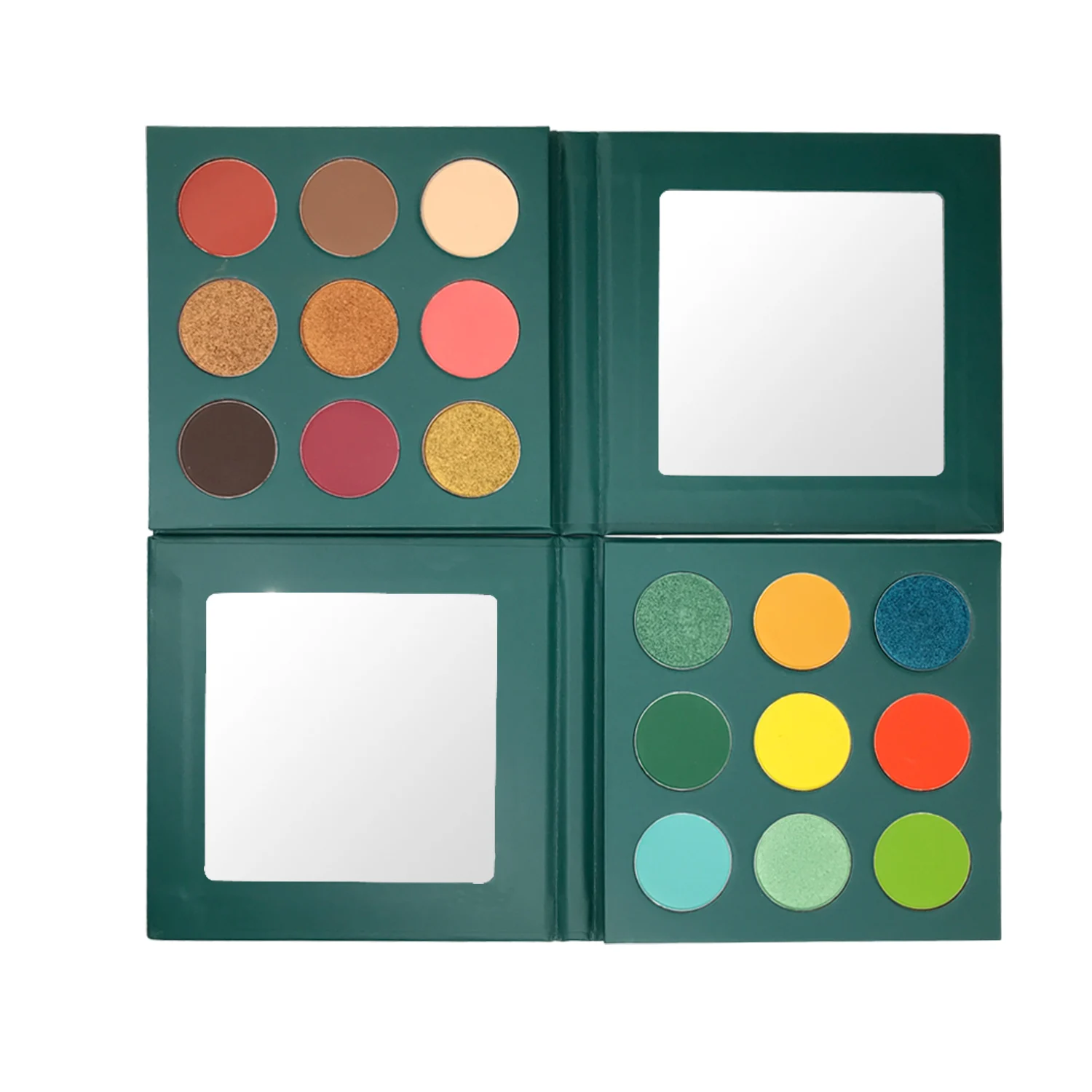 

Private Label 9 Colors Eyeshadow Custom Bulk Green Paper-tray Palette Shimmering Matte Pigment Waterproof Eye Shadow Makeup