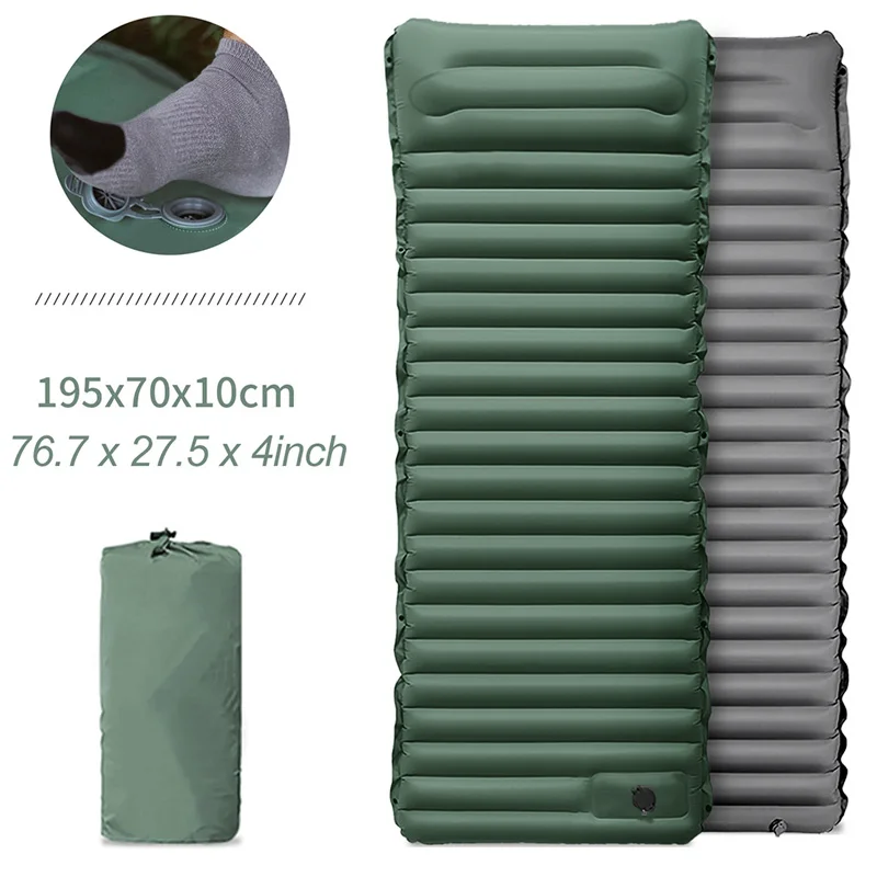 

Outdoor Sleeping Pad Camping Inflatable Mattress Travel Mat Folding Bed Ultralight Air Cushion Hiking Trekking 2024 New