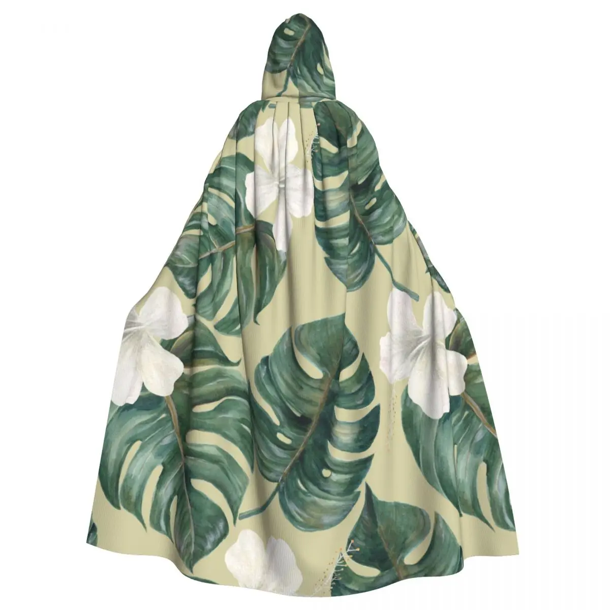 Hooded Cloak Unisex Cloak with Hood Cloak Cosplay Costume Watercolor Palm And Deliciosa Leaves Hibiscus 
Hooded Cloak Unisex Cloak with Hood Cloak Cosplay Costume Watercolor Palm And Deliciosa Leaves Hibiscus