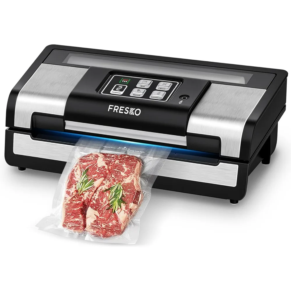 

Smart Vacuum Sealer Pro, Full Automatic Food Sealer Machine with Auto Dry/Moist Detection, Roll Bag and Built-in Cutter