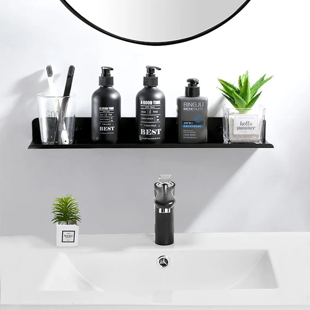 

Black Bathroom Shelves Shower Bathing Storage Holder Kitchen Organizer Rack Shampoo Shower Caddy Rack Bathroom Accessories