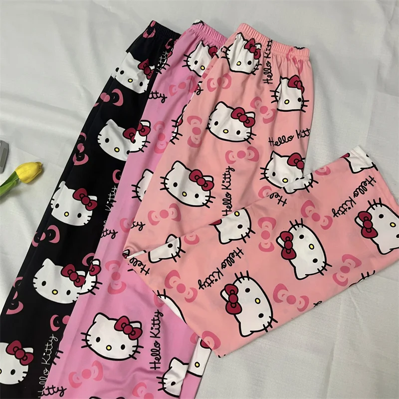 Хлопковая свободная летняя стильная пижама Hello Kitty, женские пижамные штаны, штаны для сна для мужчин и женщин, одежда для отдыха для девушек
Хлопковая свободная летняя стильная пижама Hello Kitty, женские пижамные штаны, штаны для сна для мужчин и женщин, одежда для отдыха для девушек
