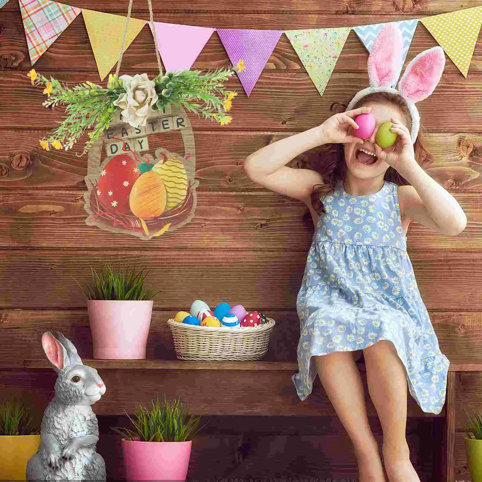 Rabbit Listing Emblems Easter Ornament Sign Wooden Front Door Porch For Hanging Decoration
Rabbit Listing Emblems Easter Ornament Sign Wooden Front Door Porch For Hanging Decoration