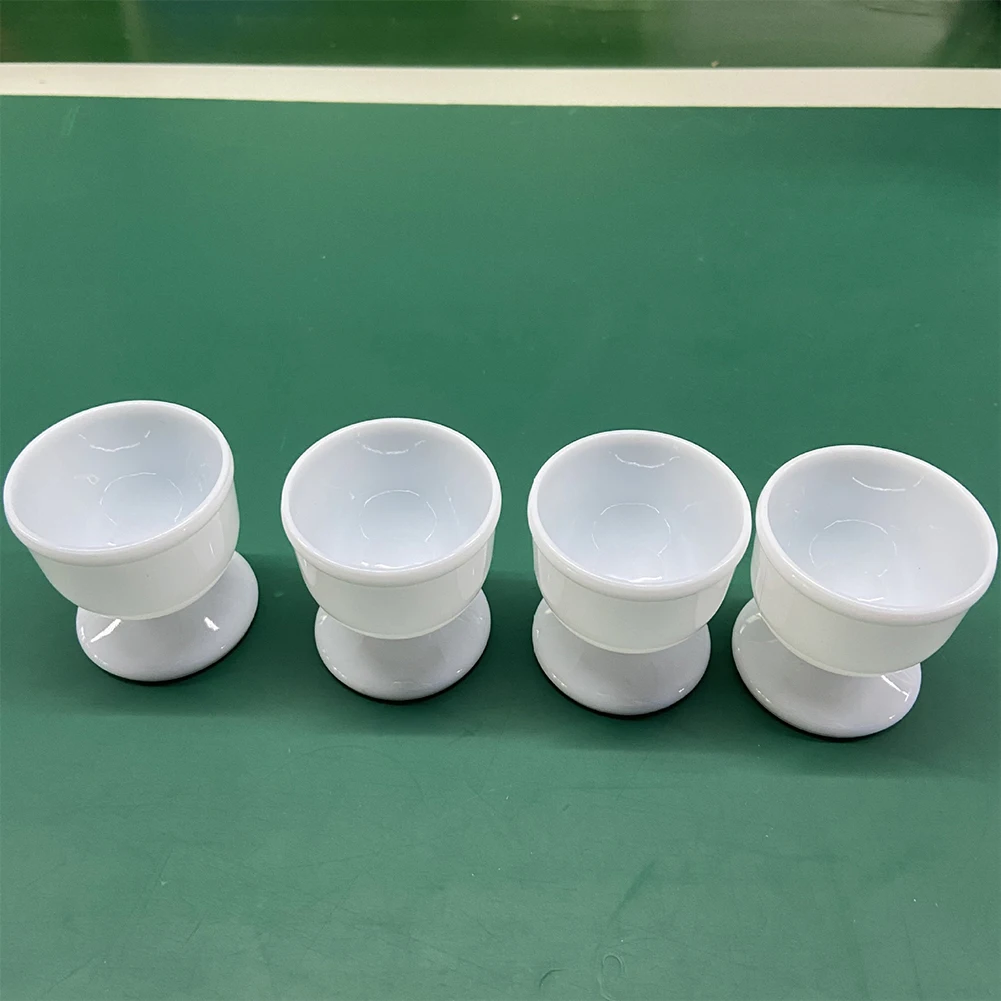 

4/8pcs Egg Holder White Eggs Cup Stand Tool Caviar Cup Breakfast Egg Holder Banquet Eggs Supplies Kitchen Accessories