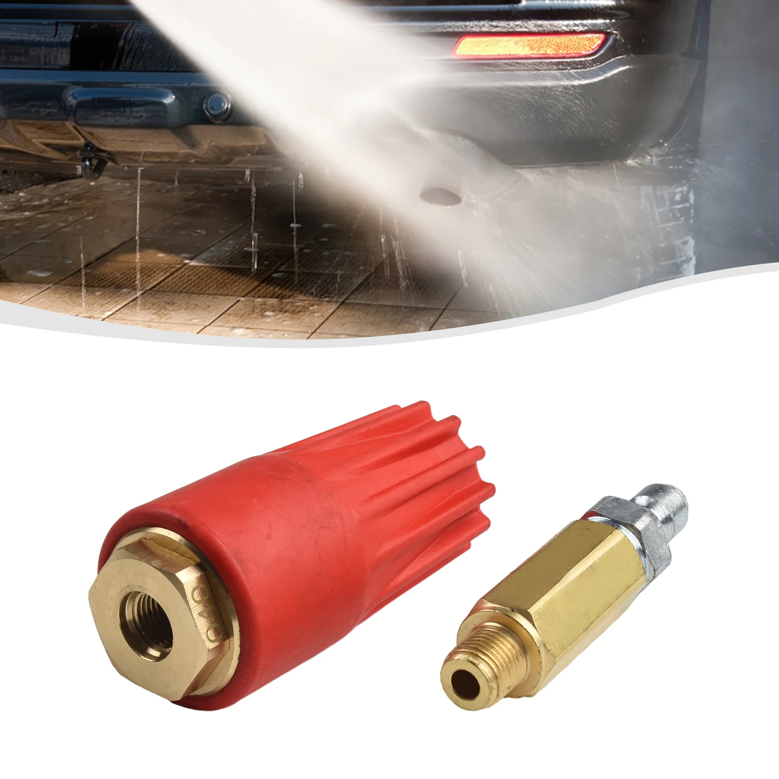 Pressure Washer Rotating Nozzle 1/4 Male Quick Connect Water Flow Cleaning Cleaning Power Dirt Pressure Washer Red Water Pattern
Pressure Washer Rotating Nozzle 1/4 Male Quick Connect Water Flow Cleaning Cleaning Power Dirt Pressure Washer Red Water Pattern